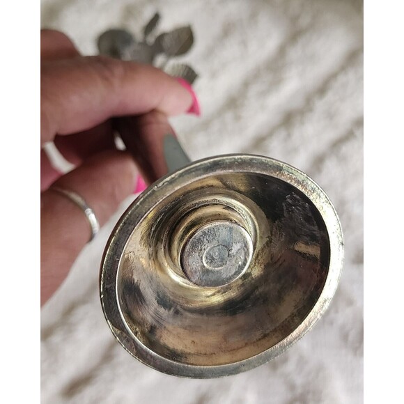 VINTAGE Sleek Mid Century Modern MCM Ted Arnold Metal Rose Flower Vase 1… - Picture 4 of 5